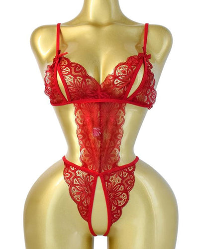 Sexy Hohlspitze Rückenfreier Lingerie Bodysuit