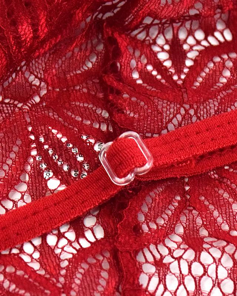 Sexy Hohlspitze Rückenfreier Lingerie Bodysuit