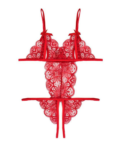 Sexy Hohlspitze Rückenfreier Lingerie Bodysuit
