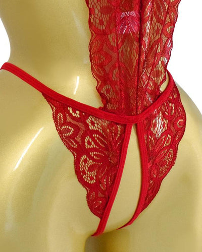 Sexy Hohlspitze Rückenfreier Lingerie Bodysuit
