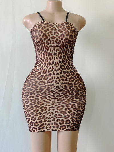 Sexy Nachthemd im Leopardenmuster