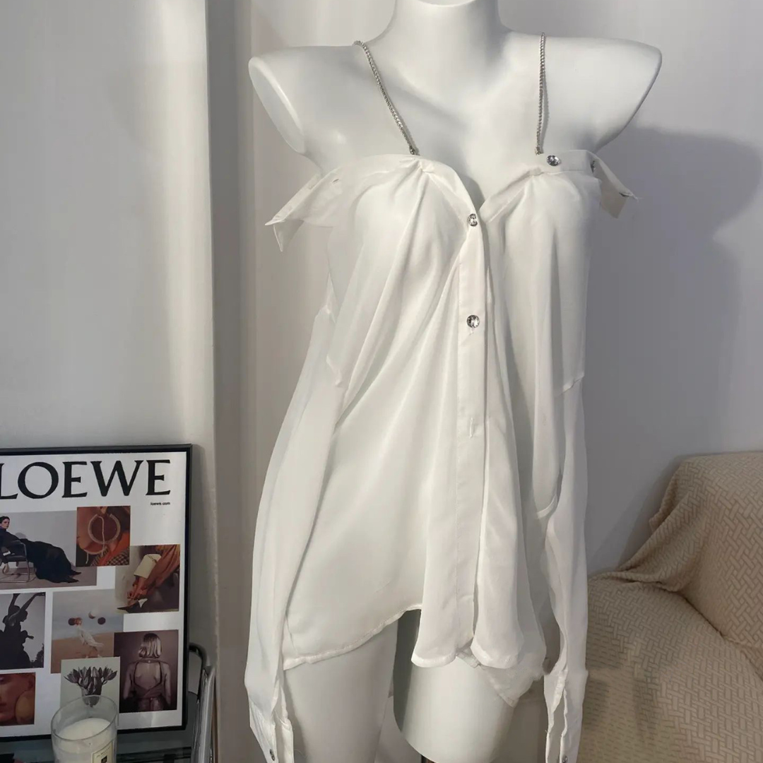 Sexy Camisole mit feinem Silberkette