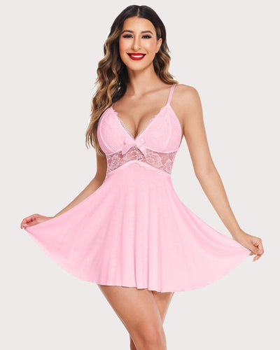 Spitzen-Nahtlosnachtkleid als Unterwäsche