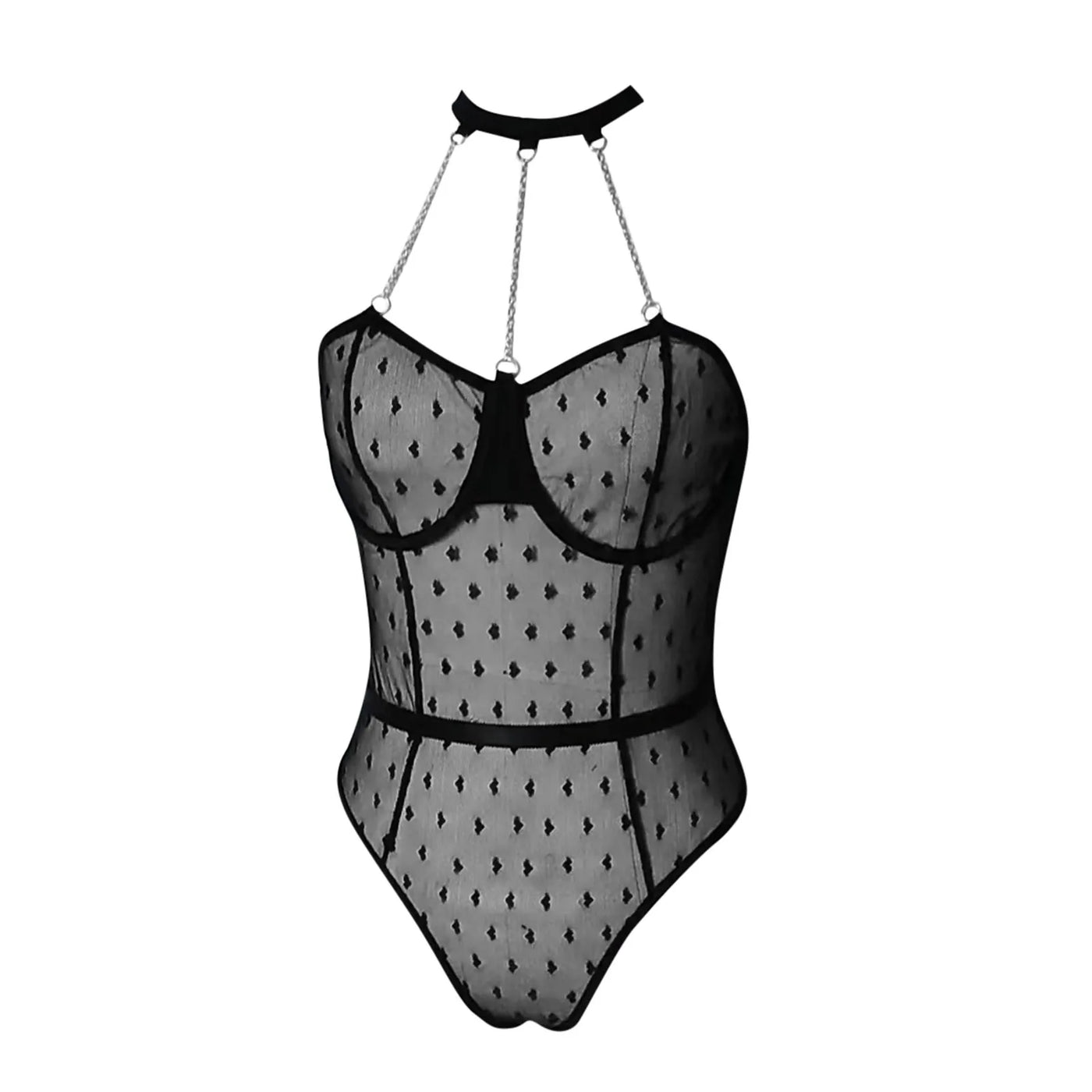 Mila - Rückenfreier Mesh-Bodysuit