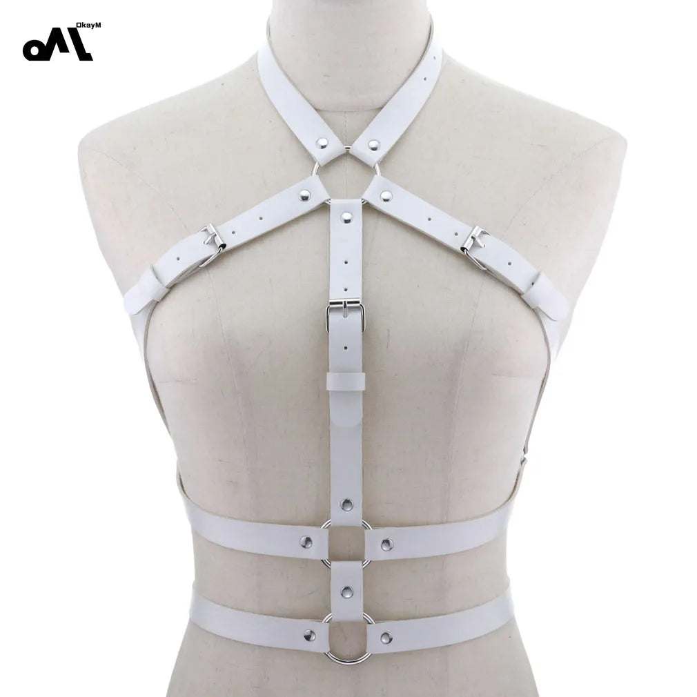 Mia – Verstellbare PU-Leder Bondage Lingerie