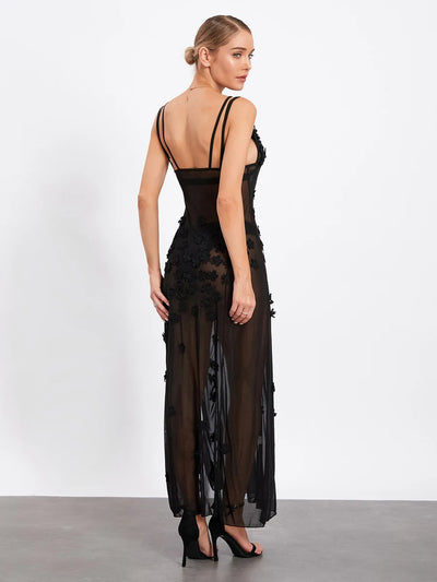 Marlene - Langes, Sommerliches Spitzenkleid