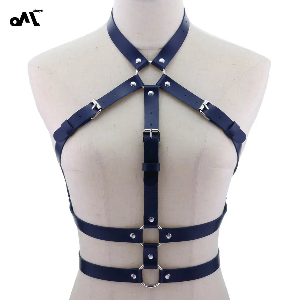 Mia – Verstellbare PU-Leder Bondage Lingerie
