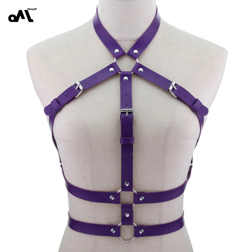 Mia – Verstellbare PU-Leder Bondage Lingerie