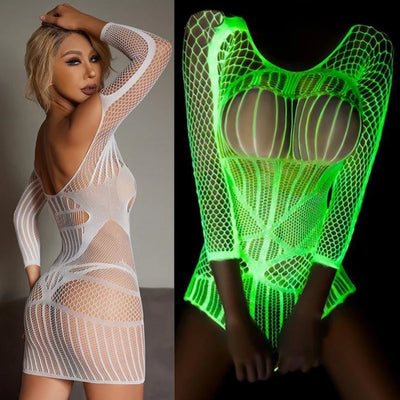 Lena – Lichtgevende Netzstrumpfhose für Frauen