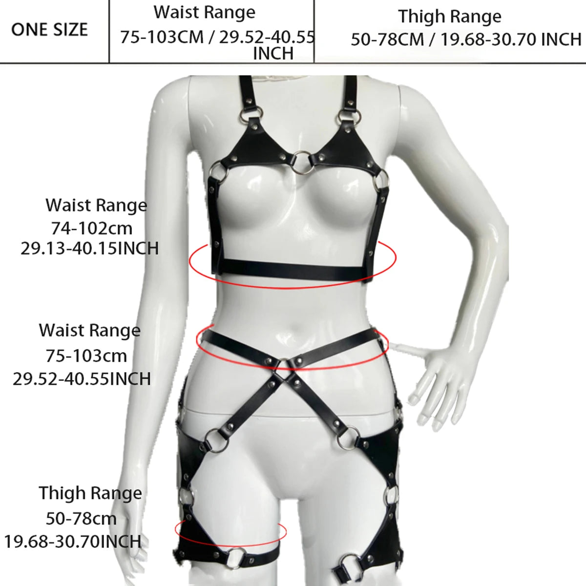 Marlene – Verstellbares Leder-Harness für Modebewusste Damen