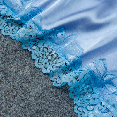 Nina - Sexy Nachtkleid mit Spitzen-Schnürung und Trägern