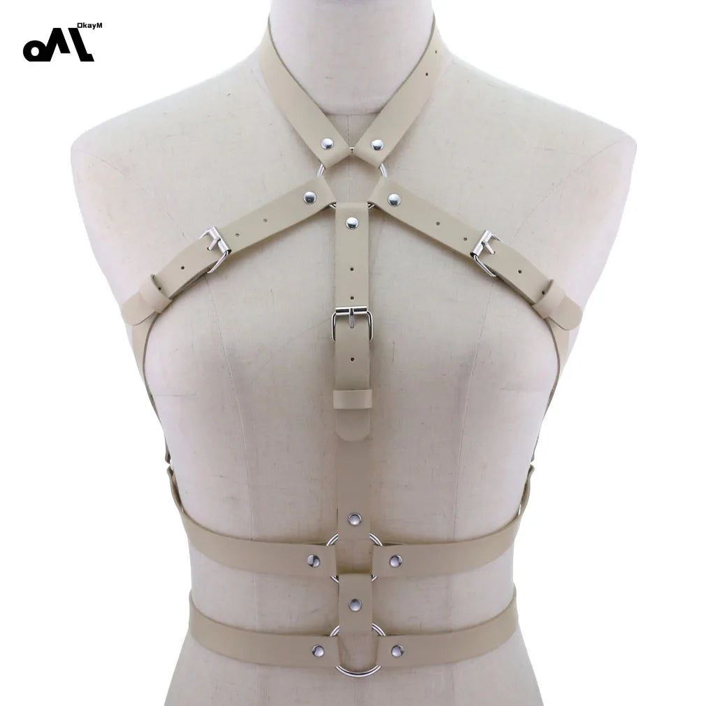 Mia – Verstellbare PU-Leder Bondage Lingerie
