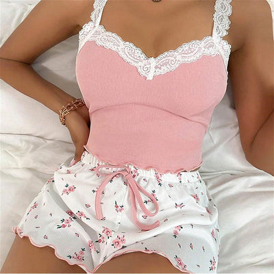 Lena - Sexy Zweiteiliges Sommer-Pyjama-Set