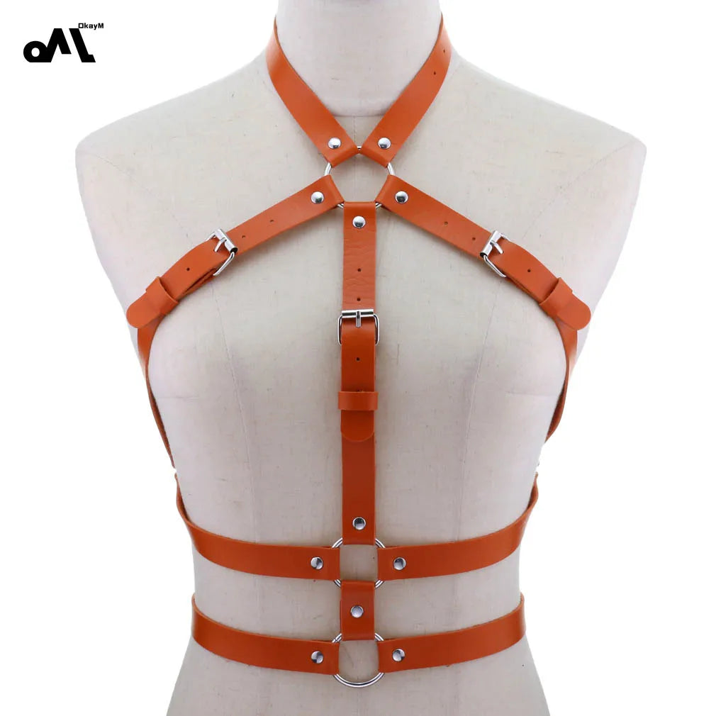 Mia – Verstellbare PU-Leder Bondage Lingerie