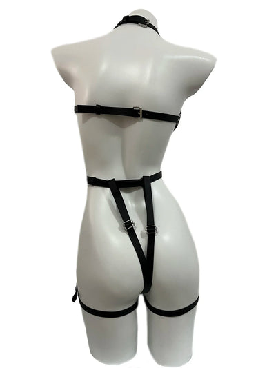 Helene – Verstellbares Leder-Bondage-Harness-Set für intensive Erlebnisse