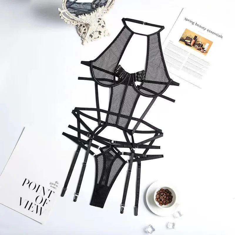 Lara – Verführerisches Netz-Lingerie-Set