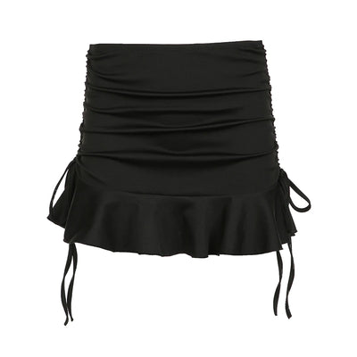 Lena - Sexy Low-Waisted Ruffle Minirock