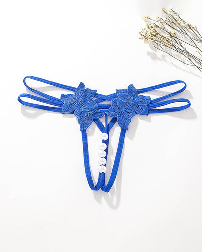 Perl-Lingerie Spitze offene Tangas G-String