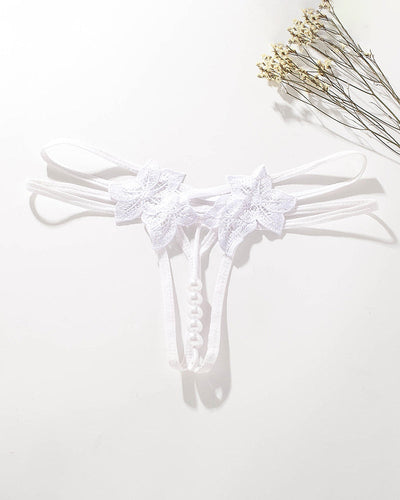 Perl-Lingerie Spitze offene Tangas G-String