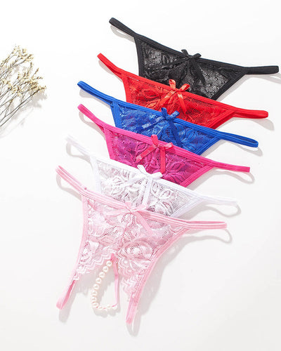 Spitzen-Perlen-G-String Niederiger Hüftbund T-Back Strings