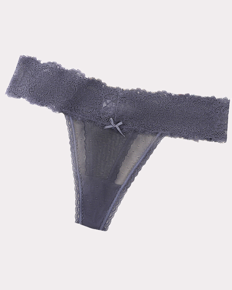 Spitzen-Backless-Hüftslip mit niedrigem Bund