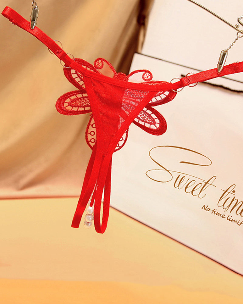 Perlen-ungeschützte Tanga-Unterwäsche