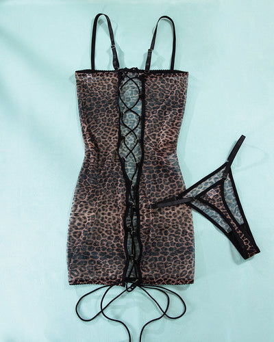 Spitzen-Camisole mit offenem Rücken und Schnürung