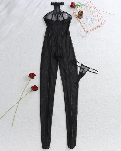 Vert Stripe durchsichtiger Neckholder-Body