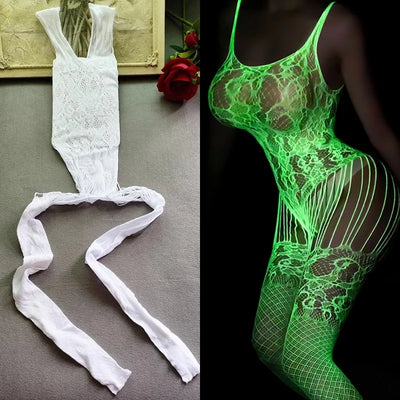 Lena – Lichtgevende Netzstrumpfhose für Frauen