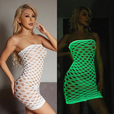Lena – Lichtgevende Netzstrumpfhose für Frauen