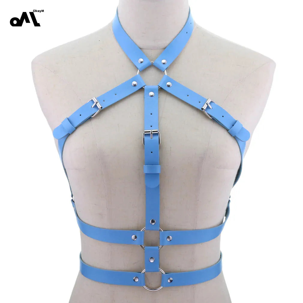Mia – Verstellbare PU-Leder Bondage Lingerie