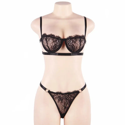 Lara – Sexy Transparenter Spitzen-BH Set