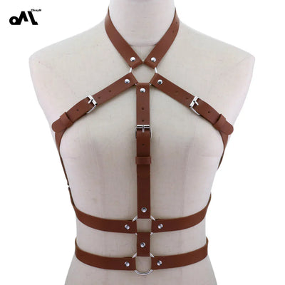 Mia – Verstellbare PU-Leder Bondage Lingerie