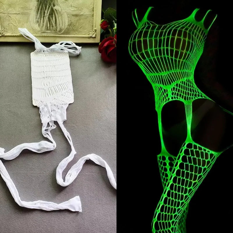 Lena – Lichtgevende Netzstrumpfhose für Frauen