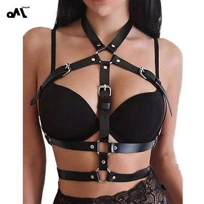 Mia – Verstellbare PU-Leder Bondage Lingerie