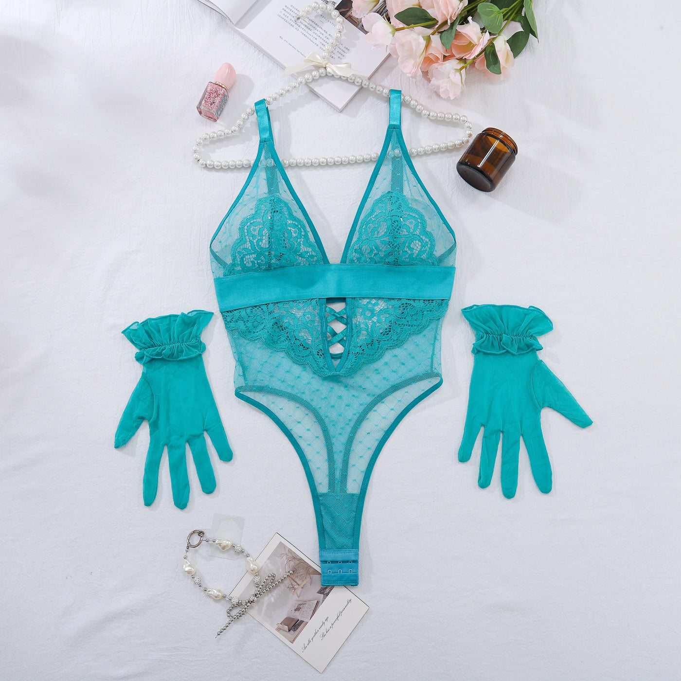 Leonie - Polka-Dot Mesh Bodysuit