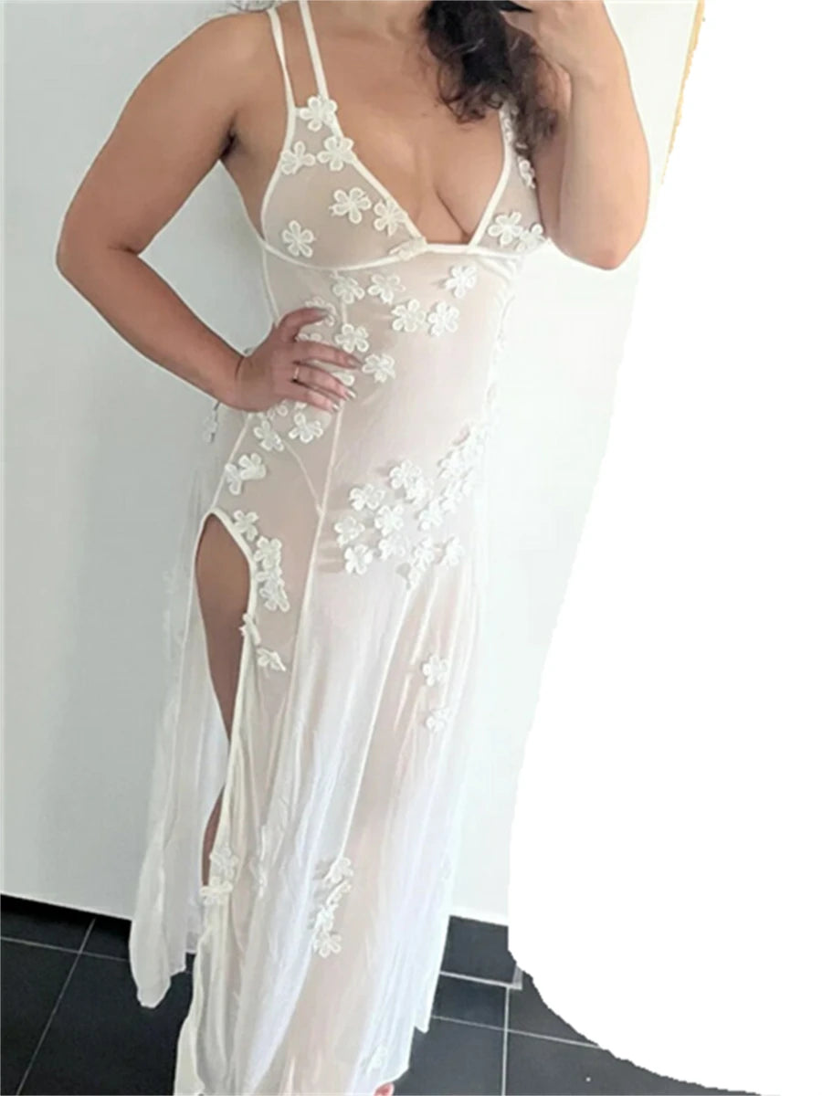 Marlene - Langes, Sommerliches Spitzenkleid