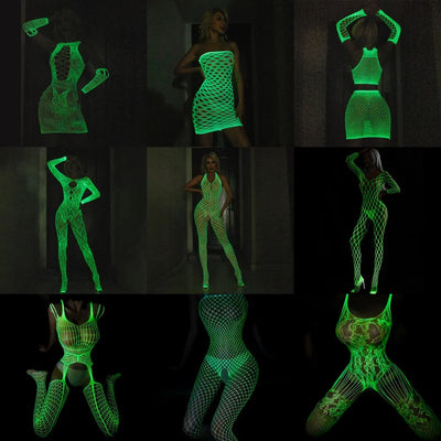 Lena – Lichtgevende Netzstrumpfhose für Frauen