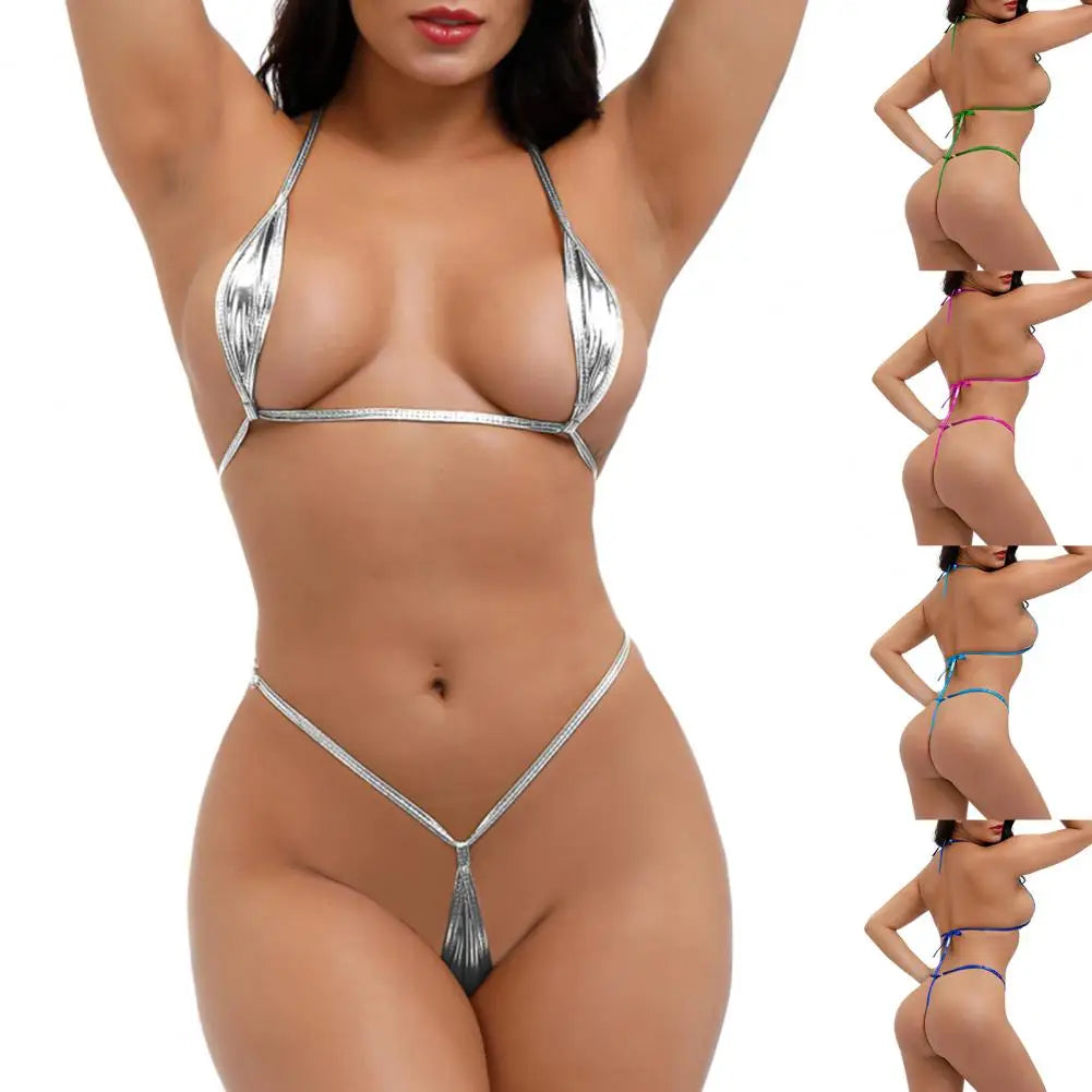 Luna - Glänzendes Mini-Bikini-Set
