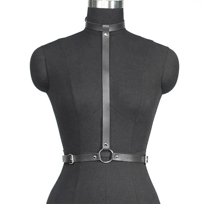 Lara – Verführerisches Leder-Harness-BH-Set