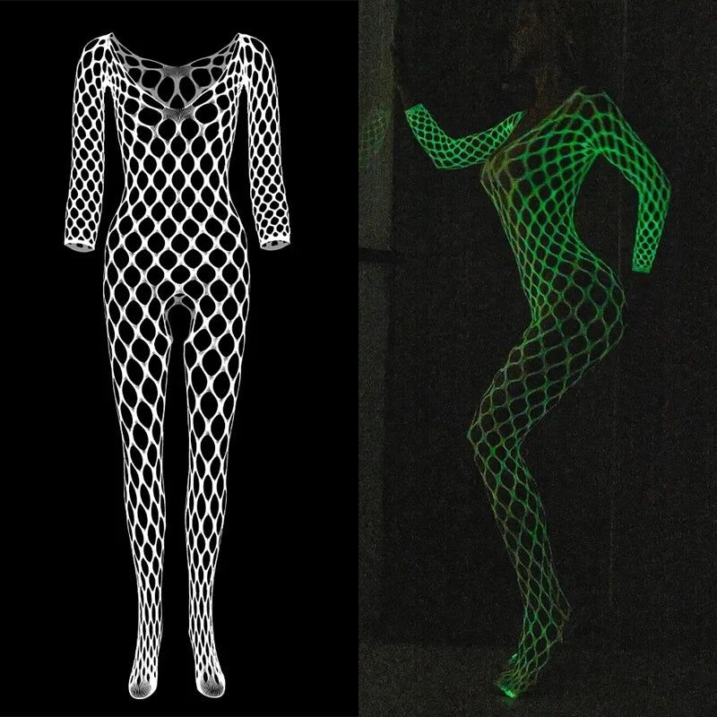 Lena – Lichtgevende Netzstrumpfhose für Frauen