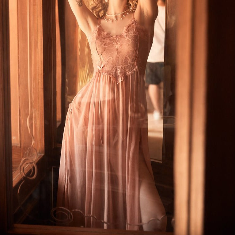 Celina - Lange, transparente Nachtkleid